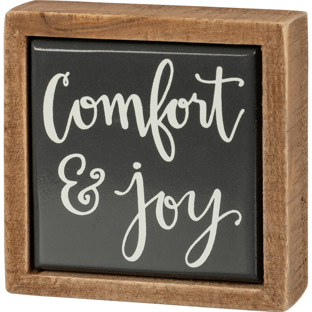 Comfort & Joy Mini Box Sign