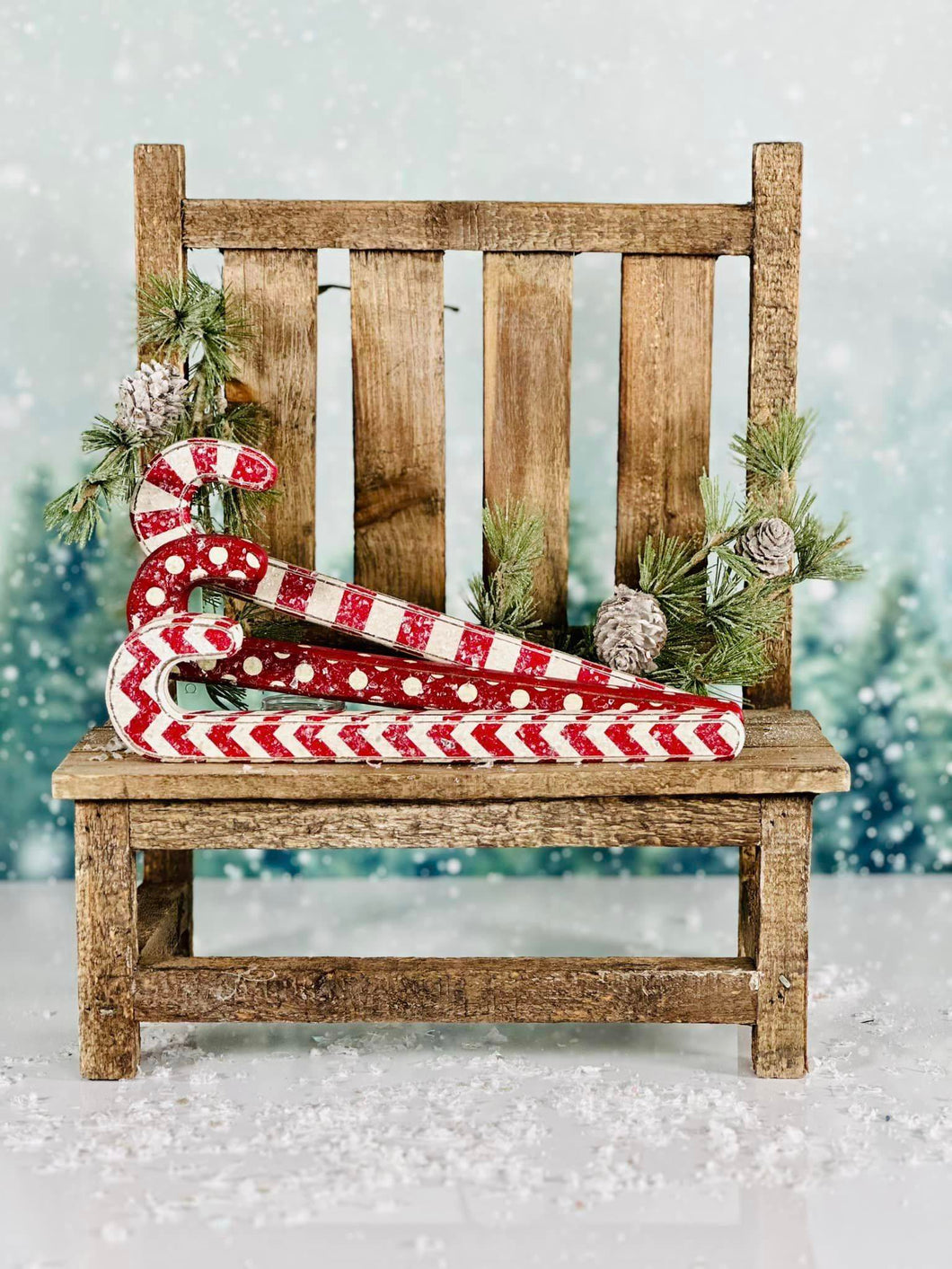 Wood Candy Canes | Set of 3