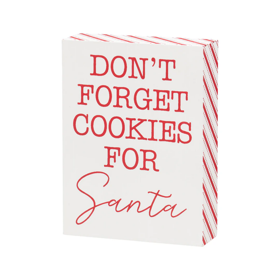 Cookies For Santa Block Sign