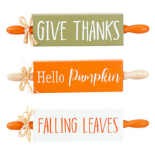 Load image into Gallery viewer, Fall Faux Roling Pin Signs
