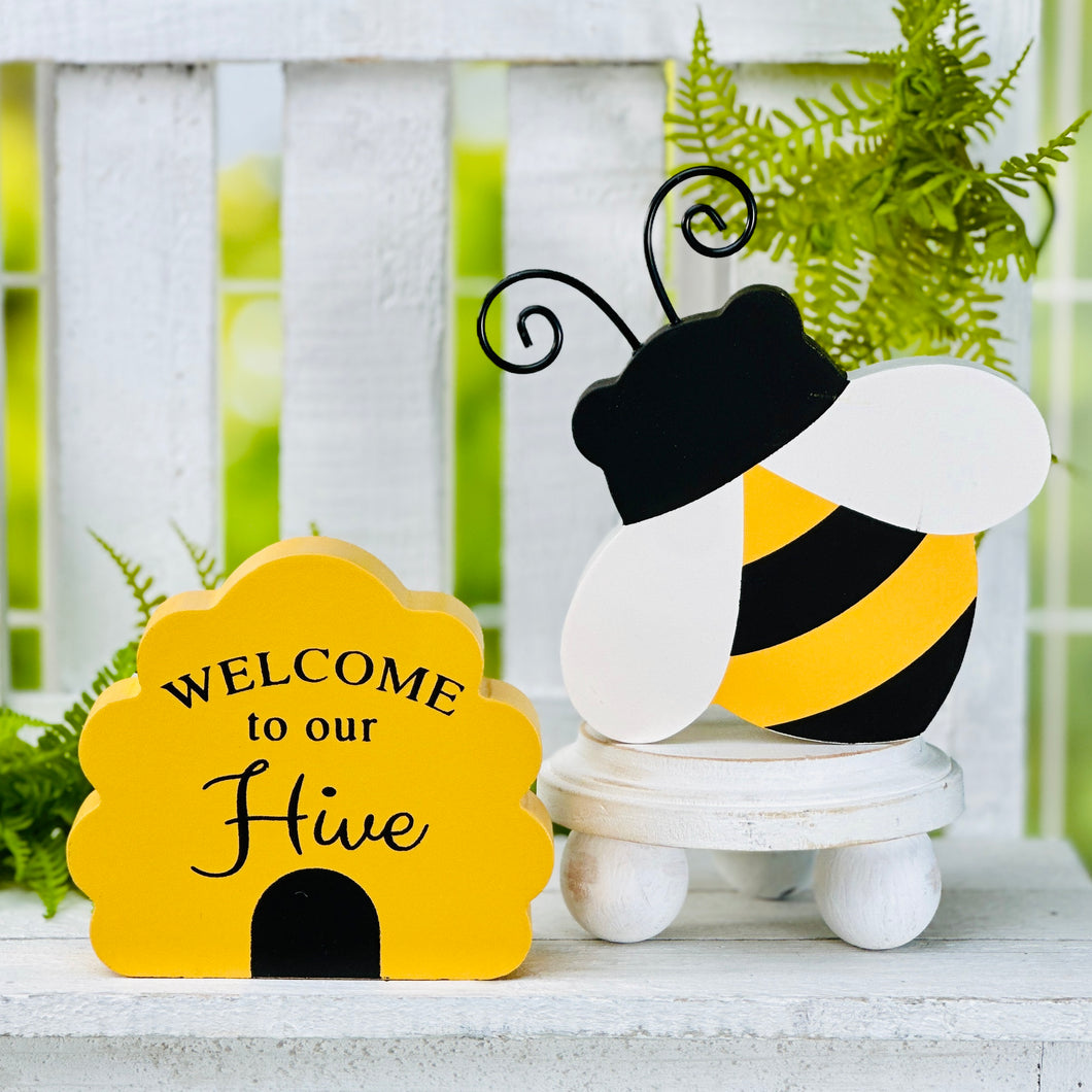 Welcome To Our Hive Bee| Set of 2