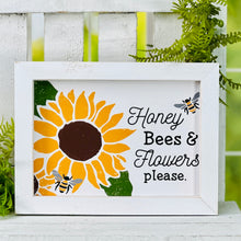 Load image into Gallery viewer, Honey Bees &amp; Flowers Please Frame
