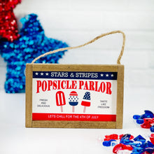 Load image into Gallery viewer, Popsicle Parlor Hanging Sign
