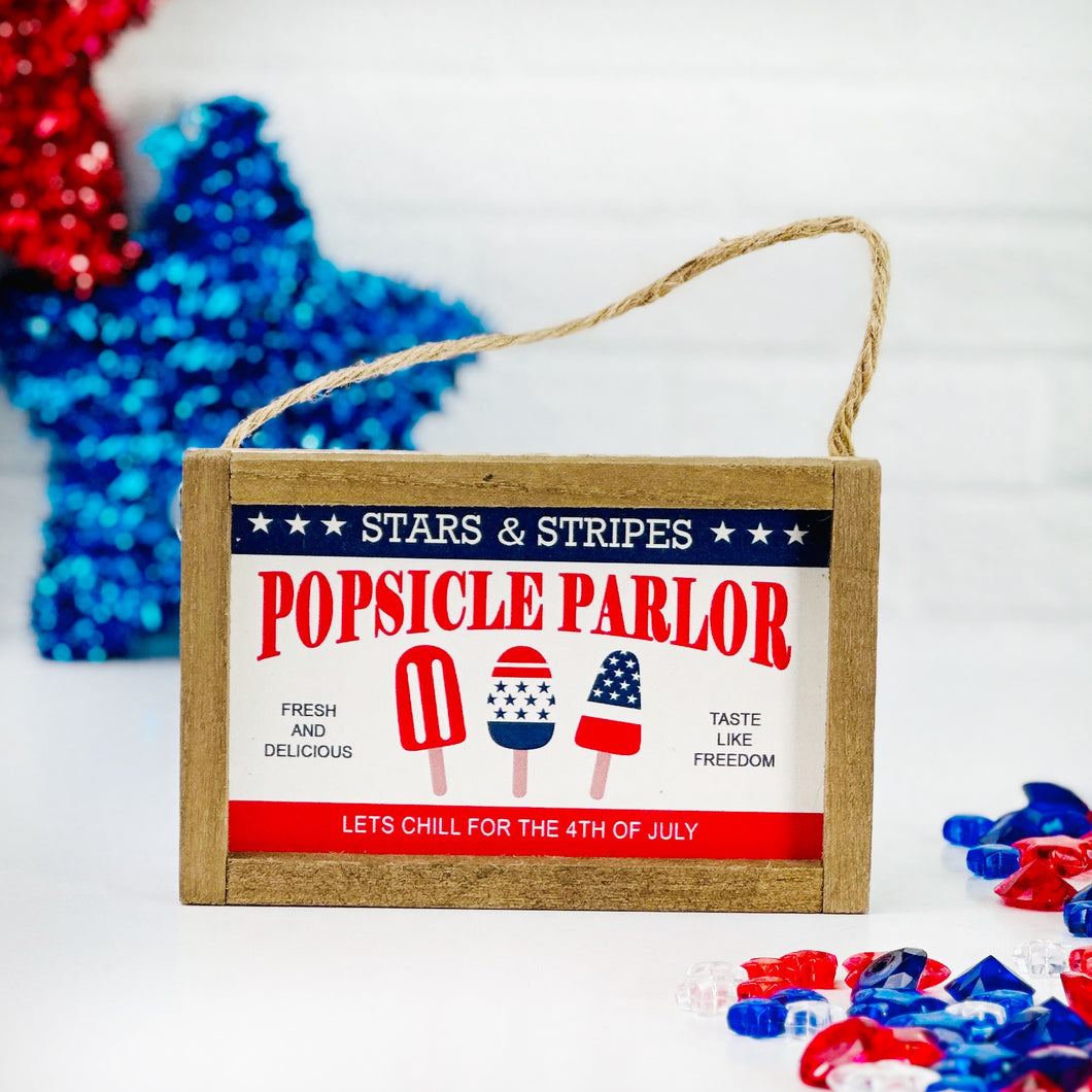 Popsicle Parlor Hanging Sign