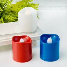 Load image into Gallery viewer, Red, White, Blue LED Votives | Set of 3
