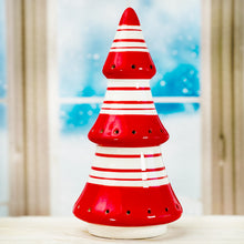 Load image into Gallery viewer, LED Ceramic Peppermint Tree
