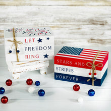 Load image into Gallery viewer, Patriotic Faux Book Stacks
