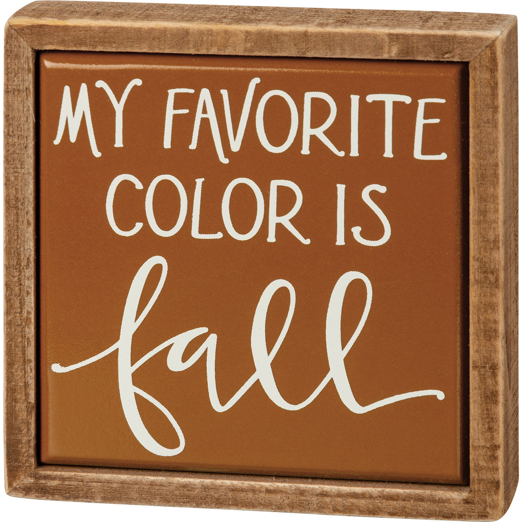 My Favorite Color Fall Mini Sign