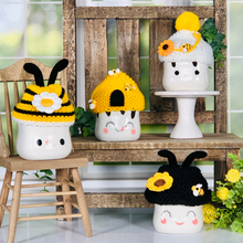 Load image into Gallery viewer, Marshmallow Mug Hats - Bee Themed
