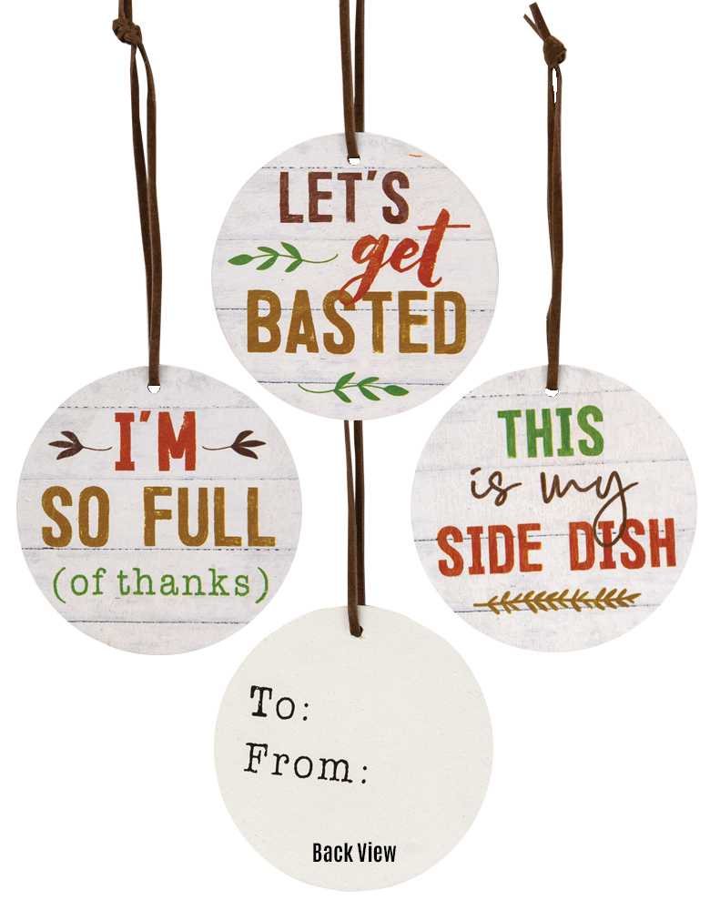 Thanksgiving Wine Tags - Set of 3