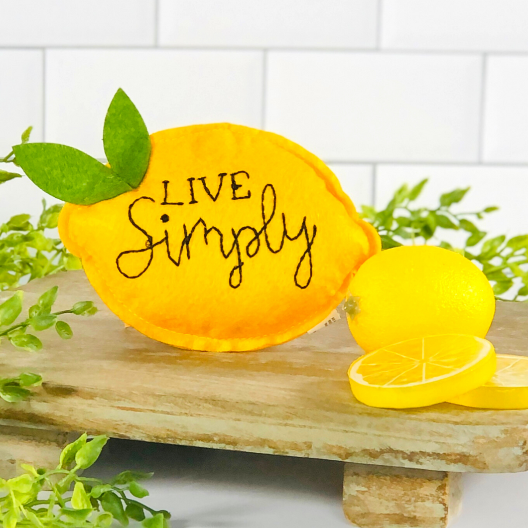 Live Simply Lemon Ornament