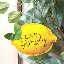 Load image into Gallery viewer, Live Simply Lemon Ornament
