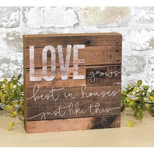 Load image into Gallery viewer, Love Grows Best Box Sign
